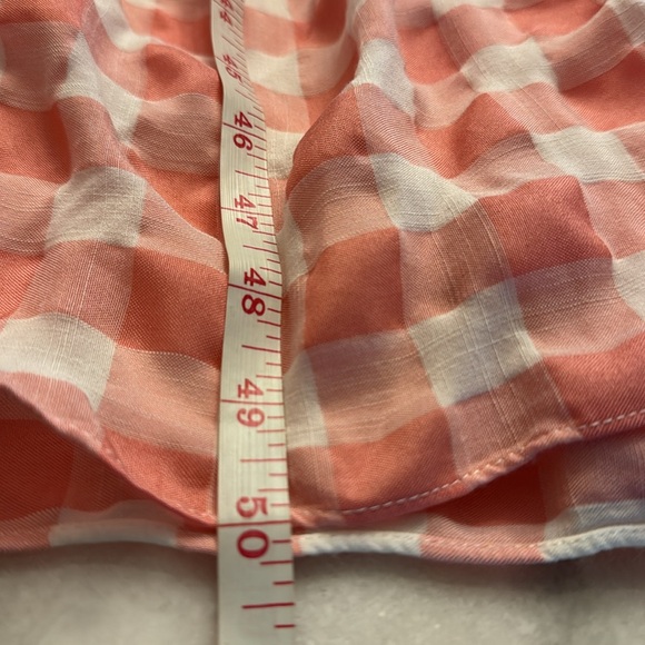 English Factory Gingham Knot Tiered Cotton Blend Midi Dress small - Picture 8 of 9